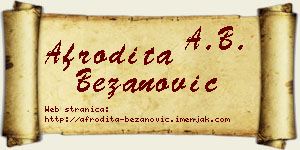 Afrodita Bežanović vizit kartica
